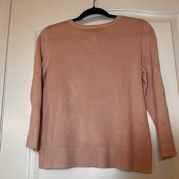 Cable & Gauge  | Pink Hearts Cardigan Small NWT - Picture 3 of 6